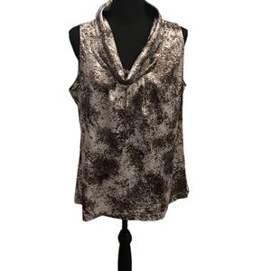 Ann Taylor satin cowl neck sleeveless top